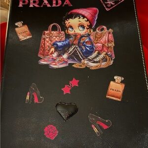 Leather Black Notebook with Vibrant Graphics